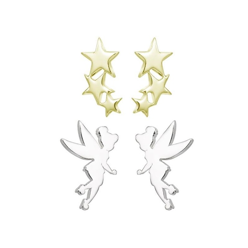 FEE CLOCHETTE - 2 Paires de Clous d'Oreilles en Argent Sterling 
