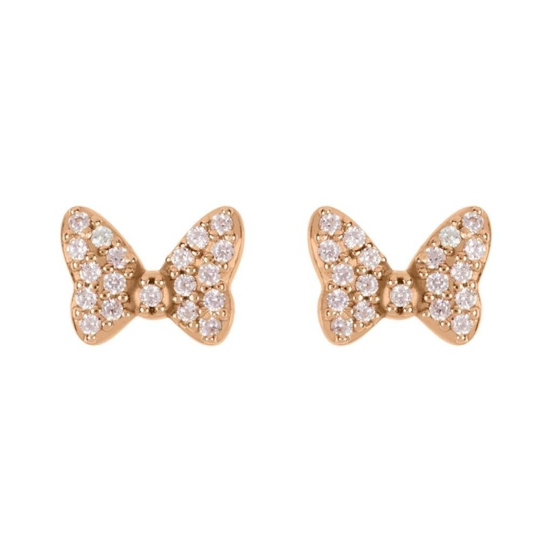 MINNIE - Noeud - 1 Paire de Clous d'Oreilles en Argent Sterling 