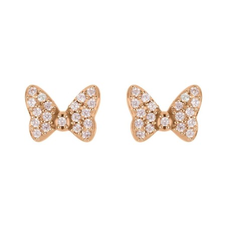 MINNIE - Noeud - 1 Paire de Clous d'Oreilles en Argent Sterling 