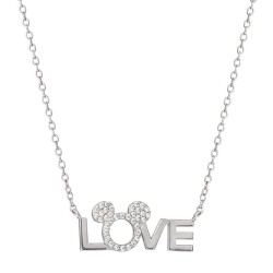 MINNIE - Love - Collier en Laiton Plaqué Argent 