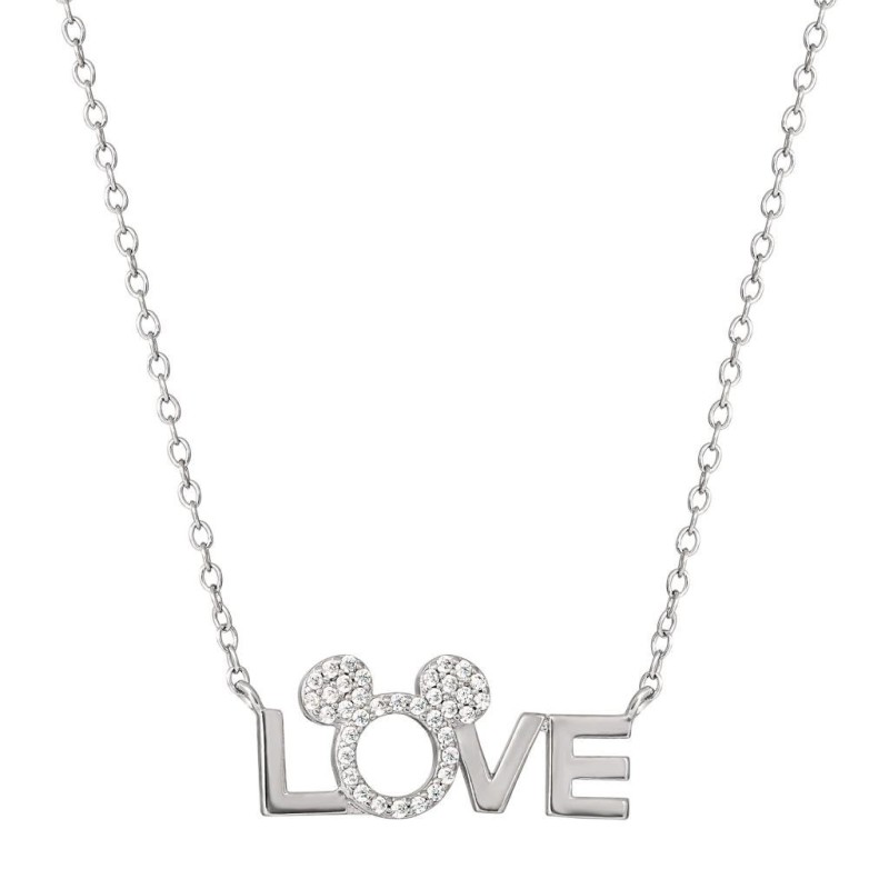 MINNIE - Love - Collier en Laiton Plaqué Argent 