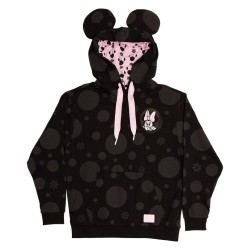 DISNEY - Minnie "Floral Rock the Dots" - Hoodie Unisex Loungefly (S) 