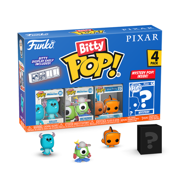 PIXAR - Bitty Pop 4 Pack 2.5cm - Monstres & Compagnie 