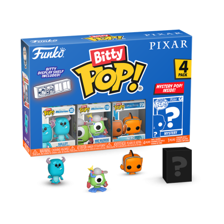 PIXAR - Bitty Pop 4 Pack 2.5cm - Monstres & Compagnie 