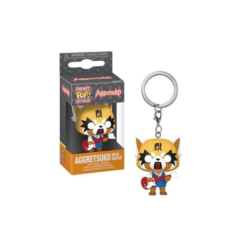 AGGRETSUKO - Pocket Pop Keychains - Aggretsuko avec Guitare 