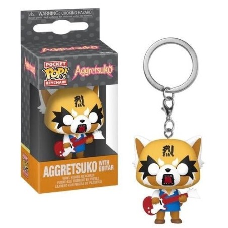 AGGRETSUKO - Pocket Pop Keychains - Aggretsuko avec Guitare 