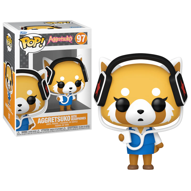 AGGRETSUKO - POP Sanrio N° 97 - Aggretsuko Avec Ecouteurs 