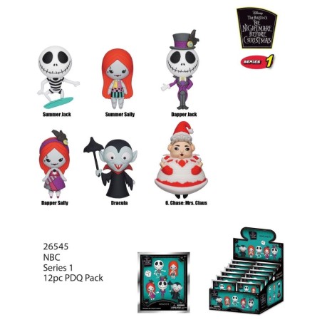 NBX - Series 1 - 3D Foam Magnets in blind bags (Display 12 Pcs) 