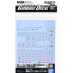 GUNDAM - Decal 122 Mobile Suit Gundam Hathaway Multiuse 1 - Model Kit 2