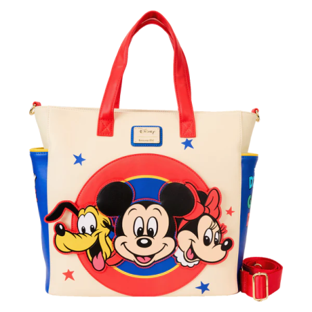 DISNEY -Mickey & Amis -Mini sac à dos & Tote Bag convertible Loungefly 