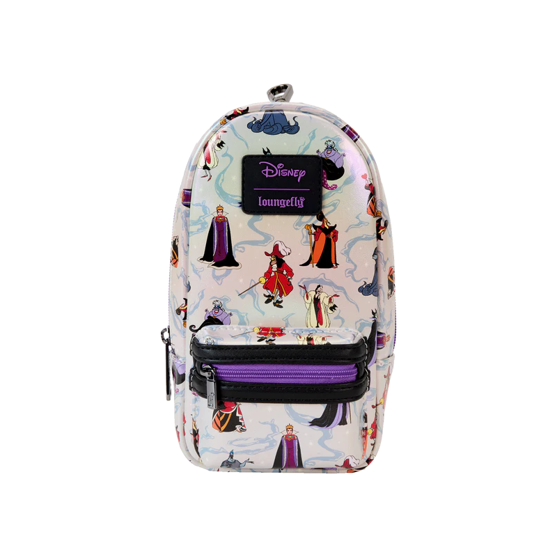 DISNEY - Villains - Mini Sac à Dos Plumier Iridescent LoungeFly 