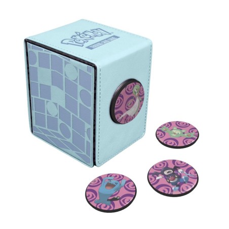 ULTRA PRO - Gardevoir - Deck Box en Similicuir + Badges Magnétiques 
