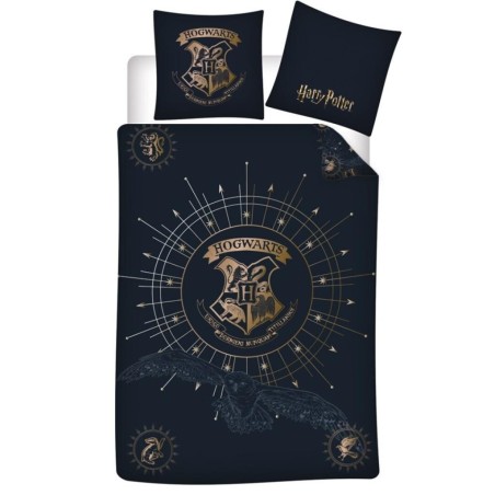 HARRY POTTER - Parure de lit 140x200cm + 65x65cm - Poudlard 