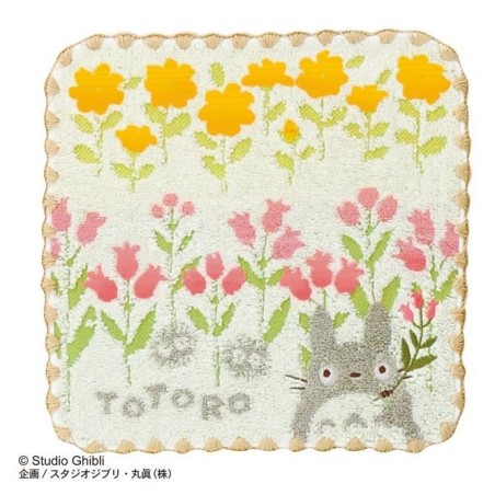 MON VOISIN TOTORO - Totoro Fleurs Sauvages - Mini Serviette 25x25cm 