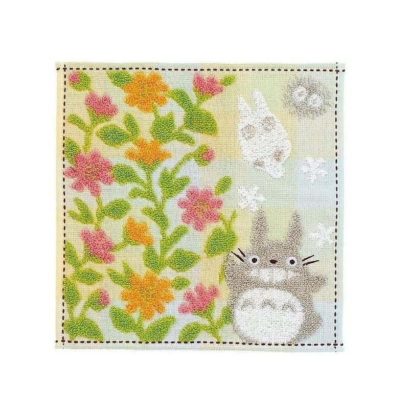 MON VOISIN TOTORO - Totoro Jardin de fleurs - Mini Serviette 25x25cm 