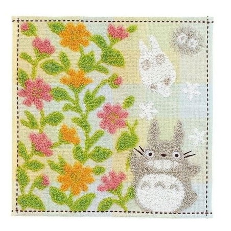 MON VOISIN TOTORO - Totoro Jardin de fleurs - Mini Serviette 25x25cm 