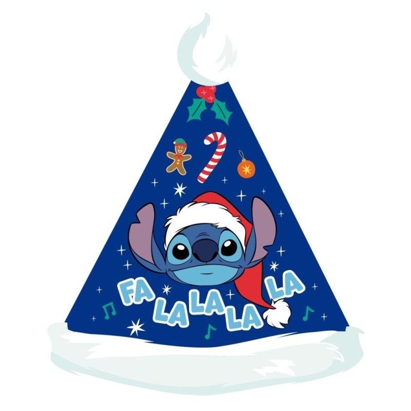 STITCH - Bonnet de Noël - 37 cm 