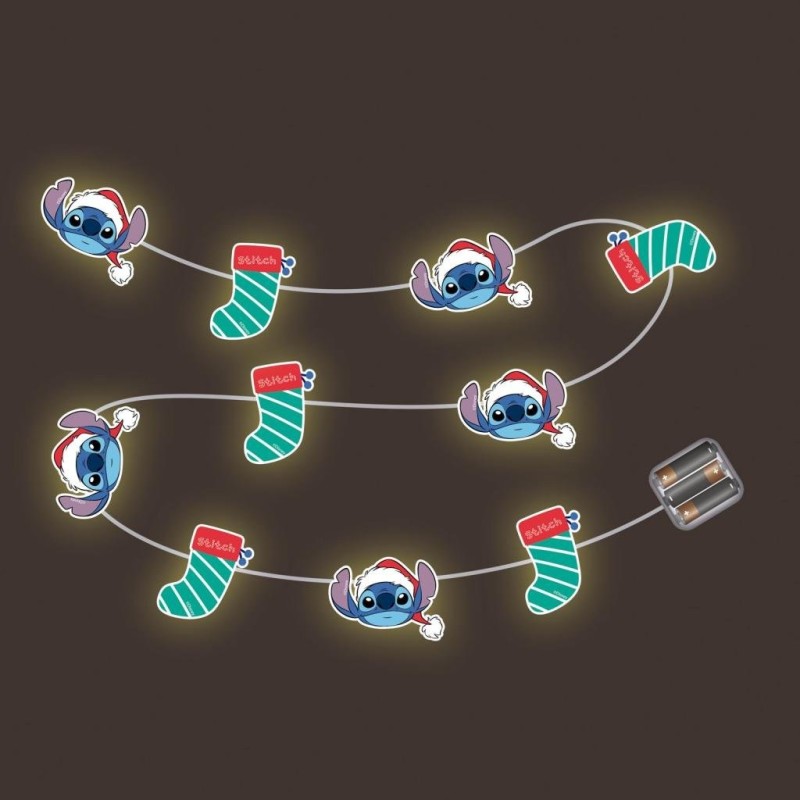STITCH - Guirlande Lumineuse Noël - 10 LED - 1,65m 