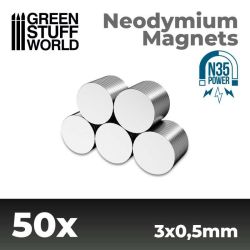 Aimants Néodymes 3x0'5mm - 50 units (N35)
