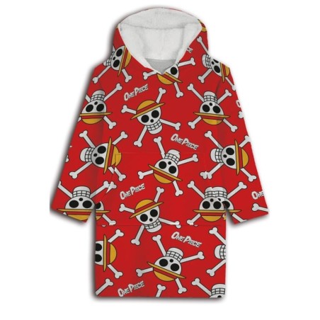 ONE PIECE - Equipage Chapeau - Sweat Poncho - Taille Enfant (7-14 ans) 