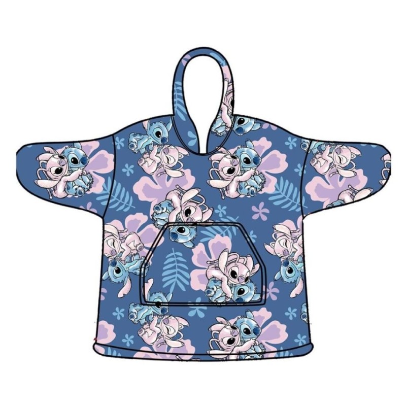 LILO & STITCH - Stitch & Angel - Sweat Poncho - Taille Adulte 