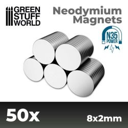 Aimants Néodymes 8x2mm - 50 units (N35)