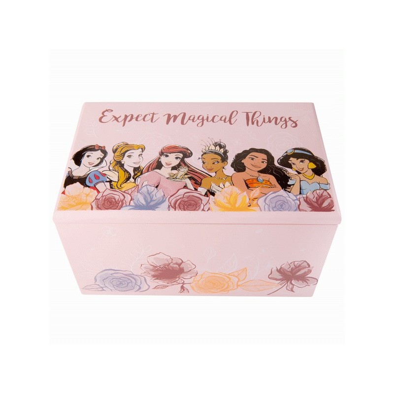 PRINCESSES - Boîte à Bijoux en Bois - 18x 11,5x 10 cm 