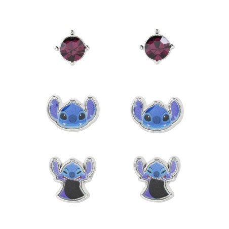 STITCH - Scary Stitch - 3 Paires de Clous d'Oreilles 