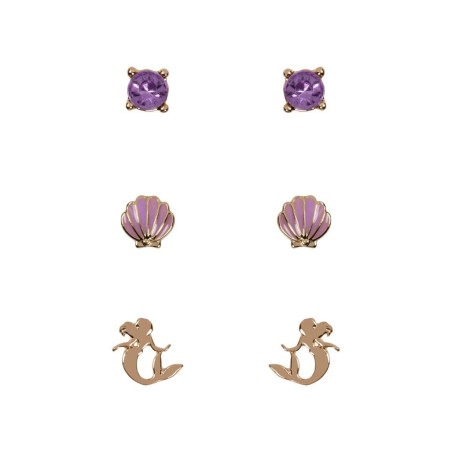 LA PETITE SIRENE - 3 Paires de Clous d'Oreilles 