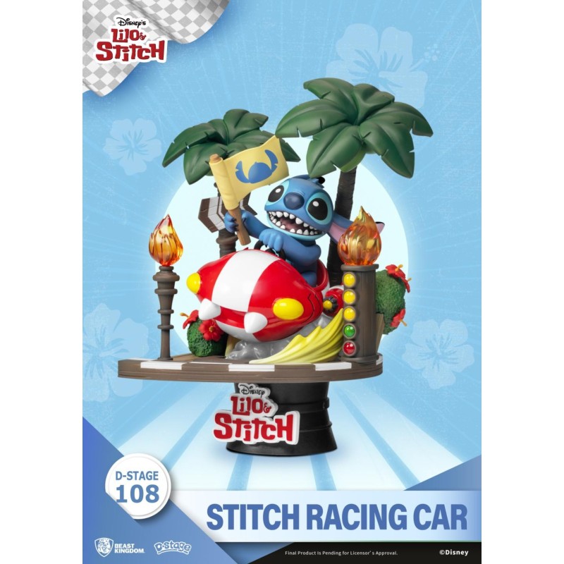 LILO & STITCH - Stitch Racing Car - Diorama D-Stage 14.6cm 
