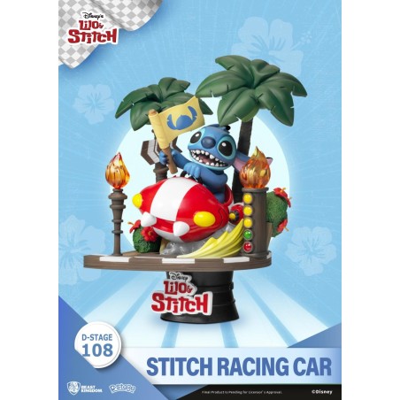 LILO & STITCH - Stitch Racing Car - Diorama D-Stage 14.6cm 