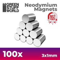 Aimants Néodymes 3x1mm - 100 units (N52)