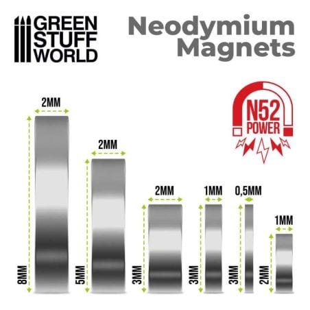 Aimants Néodymes 3x2mm - 100 units (N52)