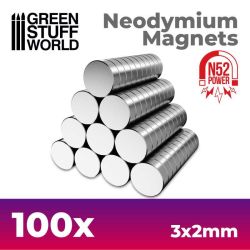 Aimants Néodymes 3x2mm - 100 units (N52)