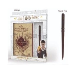 HARRY POTTER - Notebook A5 Premium - Marauder Map + Wand Pen Set 2
