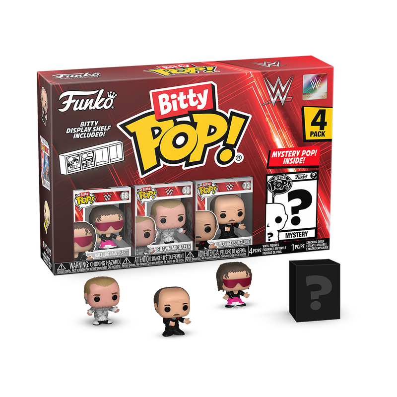 WWE - Bitty Pop 4 Pack 2.5cm - Bret Hart 