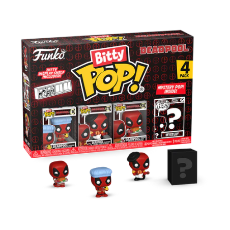 DEADPOOL - Bitty Pop 4 Pack 2.5cm - Bathtime 
