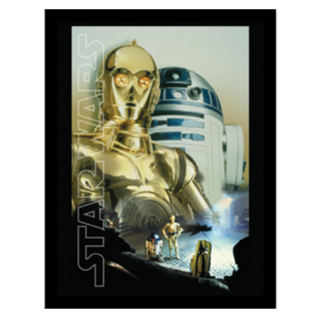 STAR WARS - Droids Key Art - Impression encadrée 30x40cm 