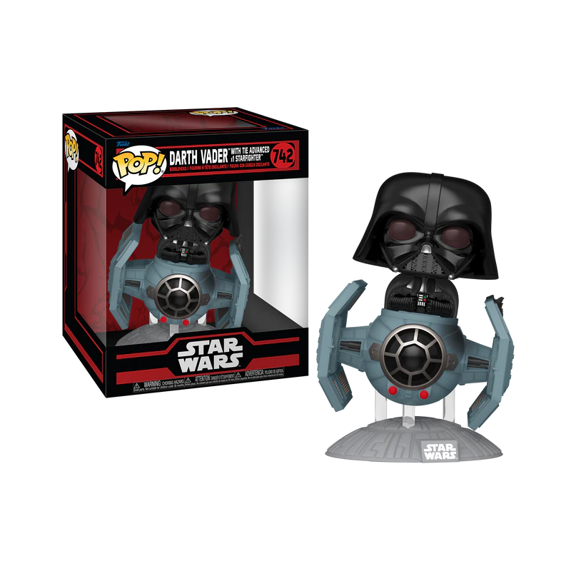 STAR WARS DARKSIDE - POP Ride DLX N° 742 -Tie Advanced avec Dark Vador 