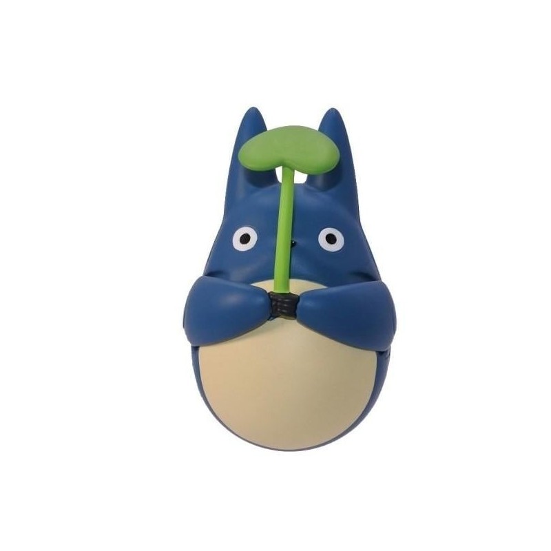 MON VOISIN TOTORO - Totoro Bleu avec feuille - Figurine Culbuto 5.8cm 