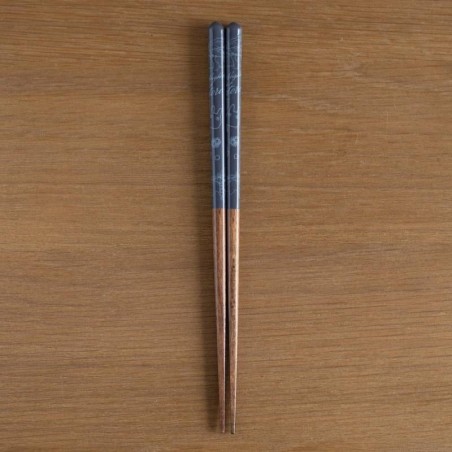 MON VOISIN TOTORO - Esquisses Bleu Marine - baguettes Laquées 21cm 