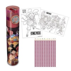 ONE PIECE - Equipage Chapeaux de paille - Tube 2 posters + crayons 2