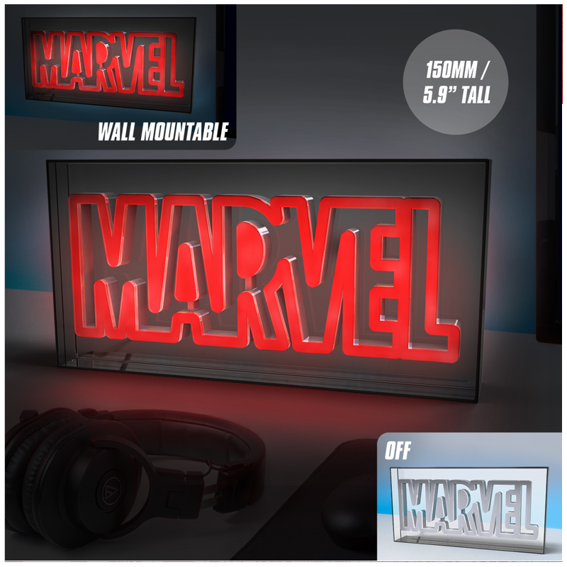 MARVEL - Logo - Lampe Led Neon 15.5x30.5cm 