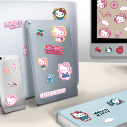 HELLO KITTY - Puffy - Gadget Decals 2