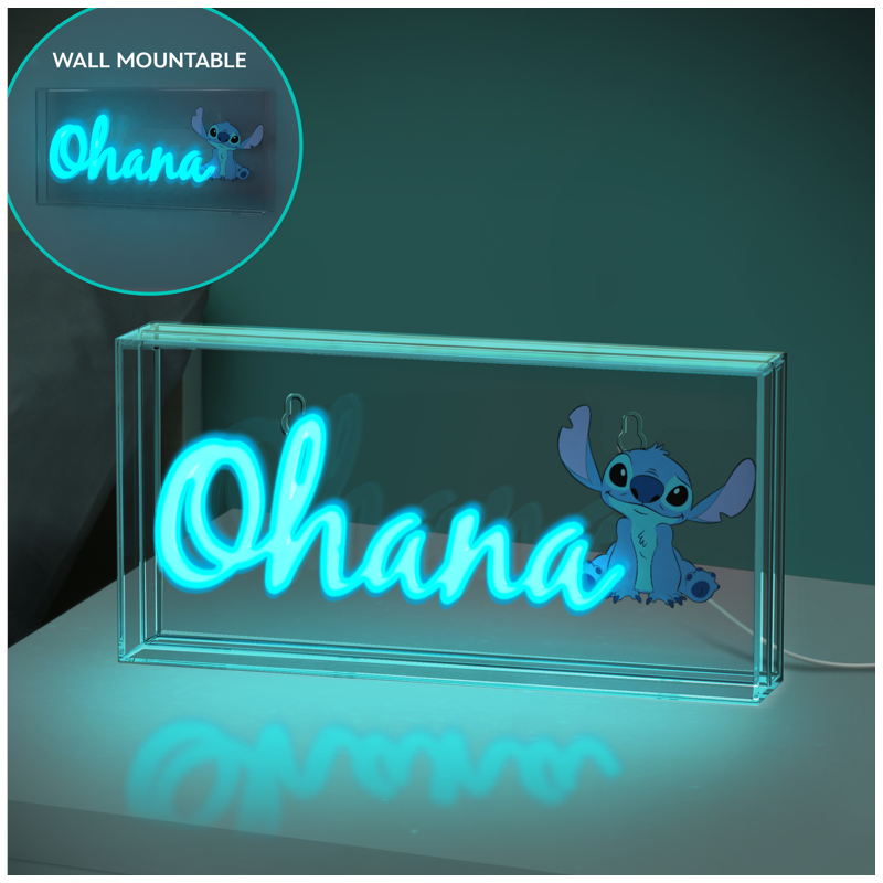 STITCH - Ohana - Lampe Led Neon 15.5x30.5cm 