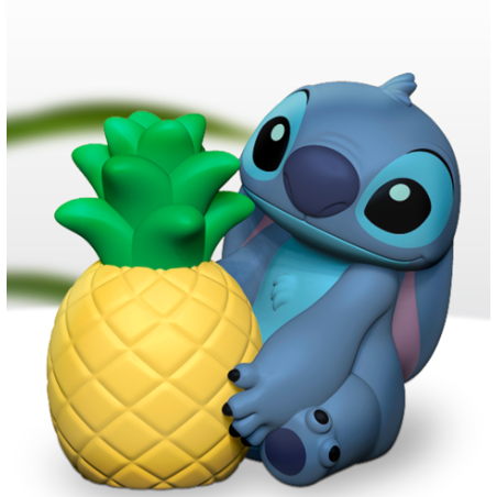 STITCH - Stitch et Ananas - Set Salière et Poivrière 