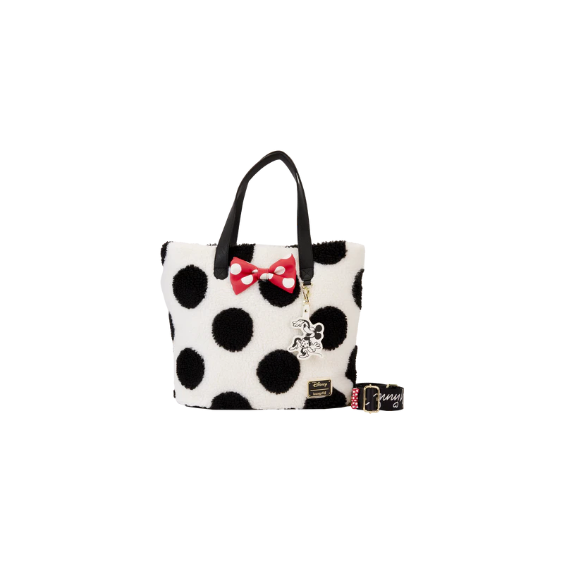 DISNEY - Minnie Rock The Dots Sherpa - Tote Bag Loungefly 