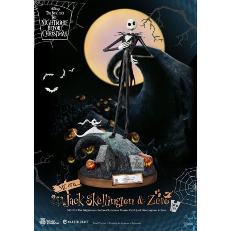 NBX - Jack Skellington & Zero - Statuette Master Craft 39cm 