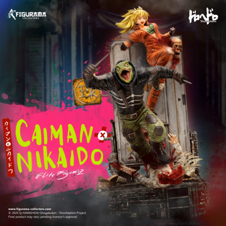 DOROHEDORO - Caïman et Nikaido - Statuette Elite Figumiz 1/8 37cm 