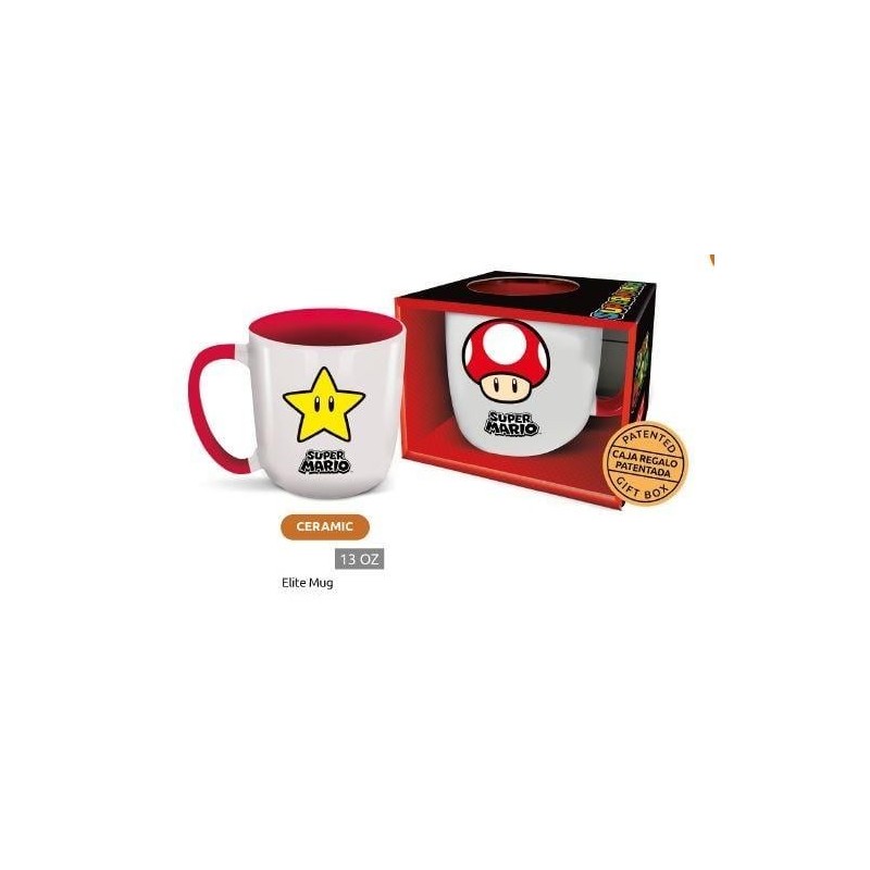 SUPER MARIO - Symboles - Mug Elite Intérieur Coloré - 384ml 
